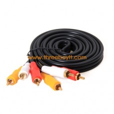 Cable Sound RCA To RCA 3:3 M/M ( 5M) ThreeBoy